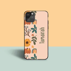 Leaf & Rainbow Name Protective Case Portable Layer