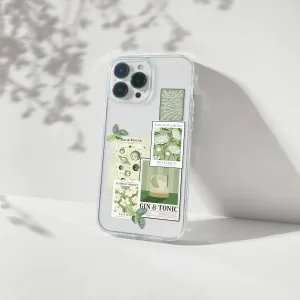 Rugged Texture Slim Feel Green Aesthetic Silicone Clear Case