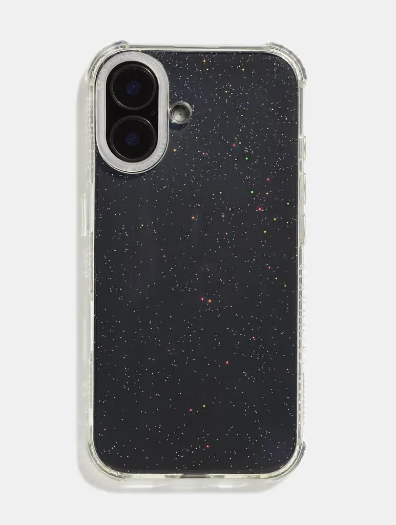 Hybrid Frame Personalised Glitter Shock iPhone Case With Clear Camera Hole