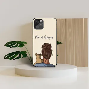 Modern Minimalism Soft Edge Detail Me & My Cat Name Printed Protective Case