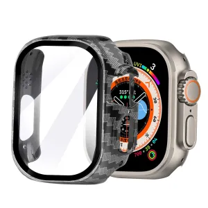 students Slim Back Apple Watch Ultra Hard Case with Glass (Carbon Fibre)
