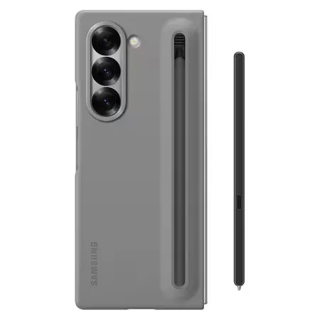 Slim S Pen Grip Case Gray for Samsung Galaxy Z Fold6 Protective Corner