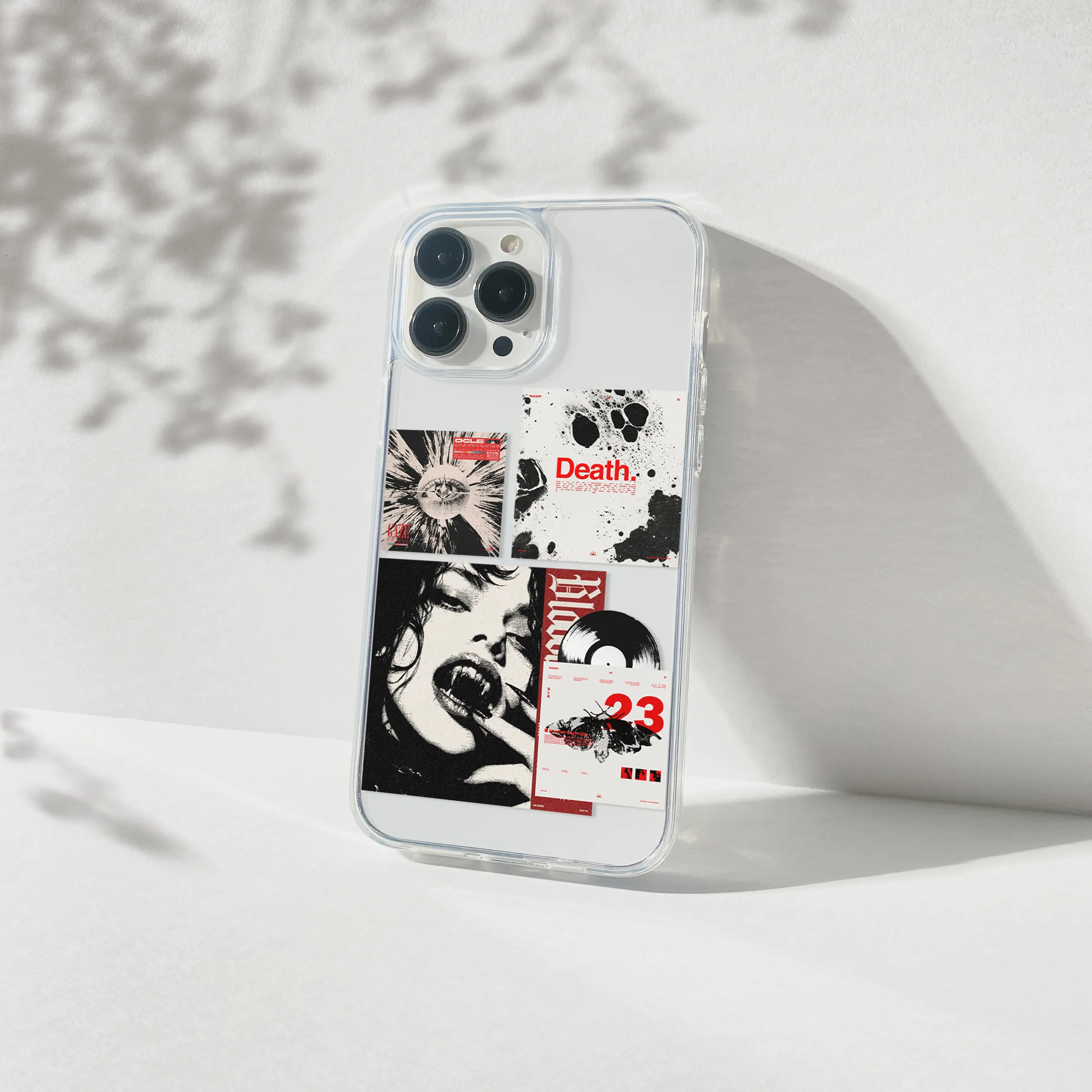 Death Aesthetic Silicone Clear Case Lightweight Shell