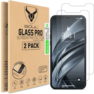 Screen Saver Film Screen Protector for iPhone 12 Mini 5.4 Inch, iSOUL Tempered Glass HD Film, 2-Pack