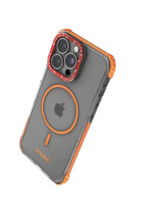 MICRODIA CRYSTAL GEAR? High Transparency Protective iPhone Case - Orange Lightweight Shell Matte Shield Layer