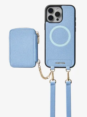 Unique Design Set- Detachable Wireless Charging Crossbody Wallet Phone Case Set Light Shield