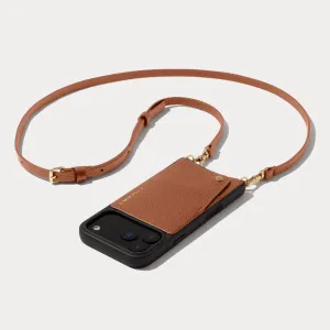 Fashion Detail Emma Pebble Leather Crossbody Bandolier - Sienna/Gold