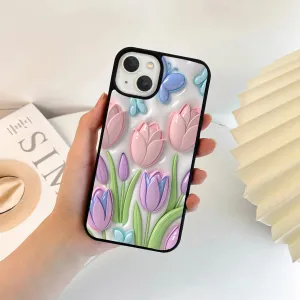 Hybrid Edge Finish Wireless Charging Compatible Lotus flower Printed Protective case