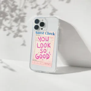 slim fit So Good Guest Check Silicone Clear Case