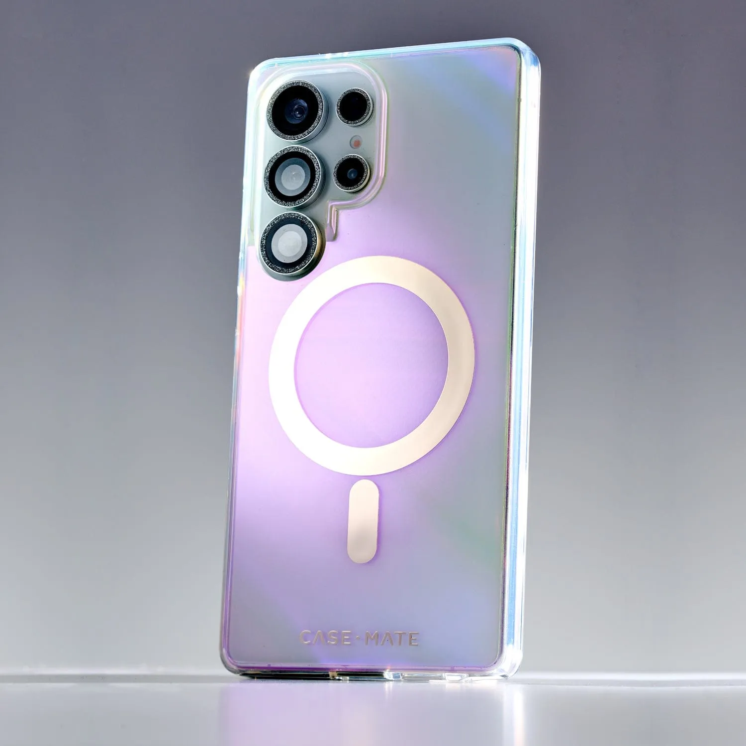 Strong Grip Stylish Edge Soap Bubble Samsung Galaxy S25 Iridescent Case