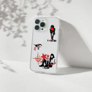 Light Protection Stencil Y2K Aesthetic Silicone Clear Case