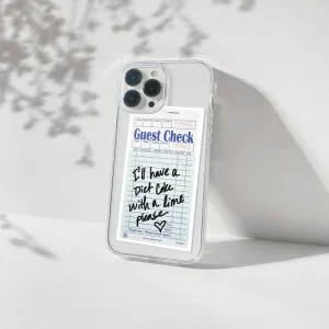daily accessory Diet Coke Guest Check Silicone Clear Case