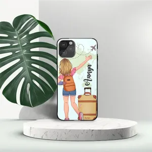 Something Travel Name Case Compact Shell Transparent Edge