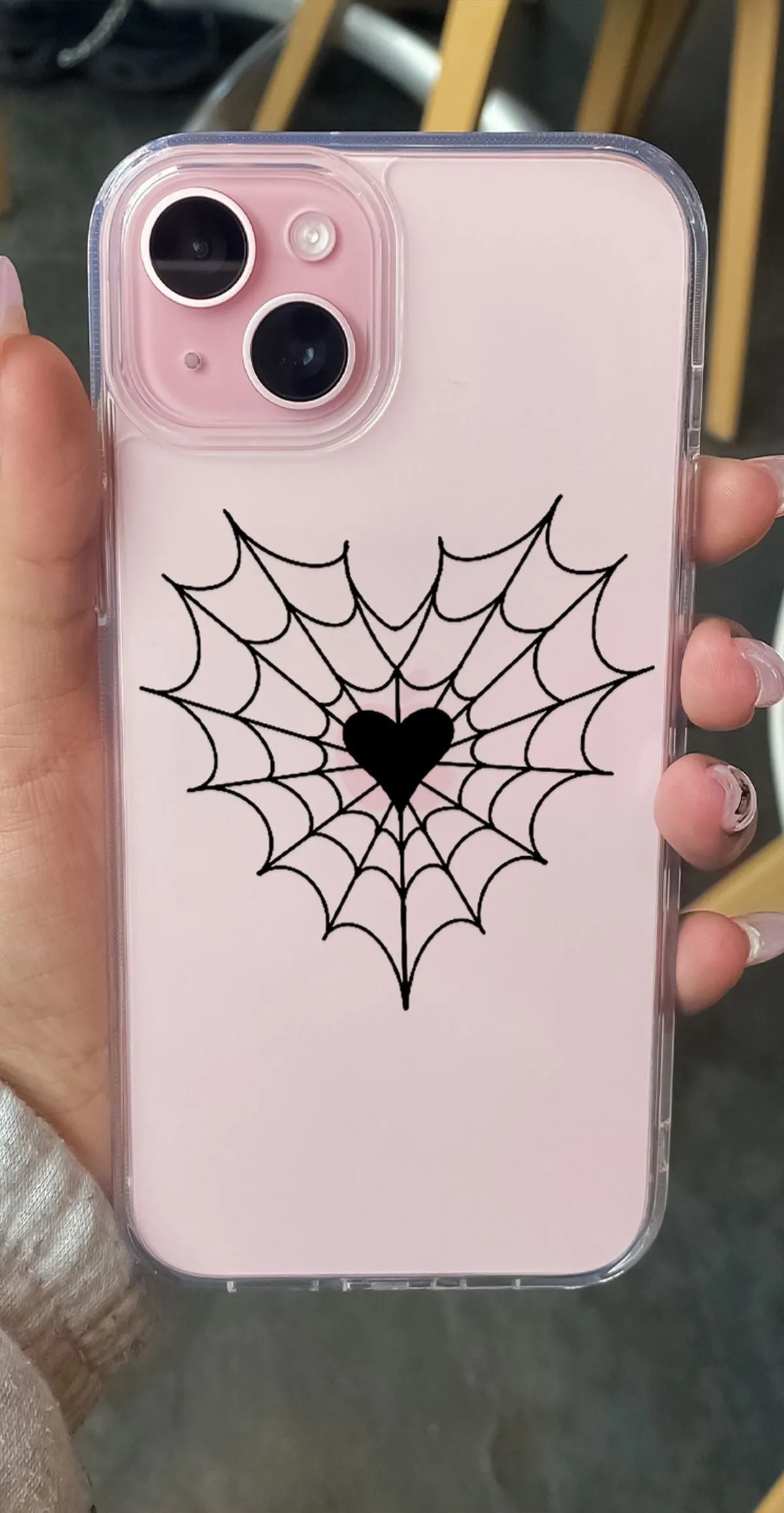 Spider Heart Printed Silicone case Fashion Accessory