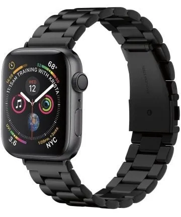 Outdoor Motion Accessory Breathable Construction Spigen Apple Watch Modern Fit Stainless Steel Strap (Black)