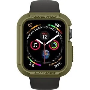 Light Back Corner Guard Spigen Apple Watch Rugged Armor Case (Olive)