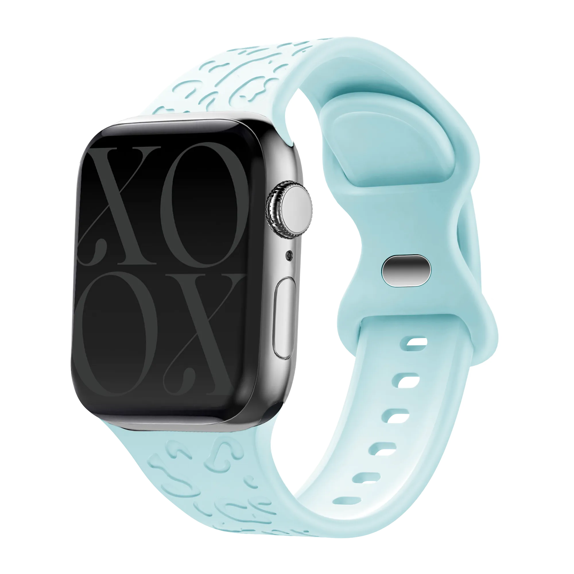 xoxo Wildhearts Apple Watch Silicone Strap Leopard Print (Baby Blue) Travel Essential