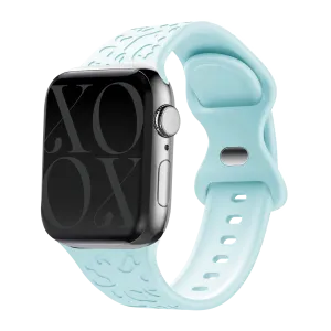 xoxo Wildhearts Apple Watch Silicone Strap Leopard Print (Baby Blue) Travel Essential