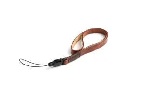 Secure Gear Neck Loop Squarehood Lattuga leather wrist strap - Brown