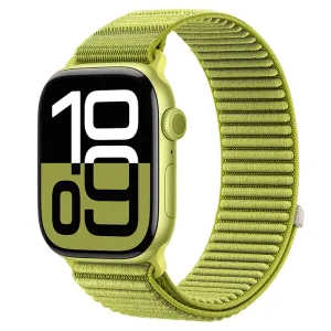 Strap-it Apple Watch Wave Nylon Strap (Field Green) Soft Fashion Touch