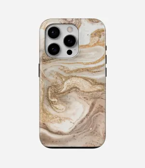 Golden Glaze Glossy Armoured Case Rugged Edge Texture Compact Grip