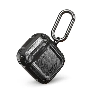 Sturdy Build Apple AirPods 1 & 2 Unicorn Beetle Royal Rugged Leather Case-Black Durable Gadget Shell