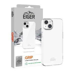 Eiger Grip Case for Apple iPhone 15 in Clear Matte Pattern Design Matte Texture Finish
