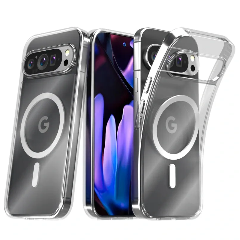 Minimal Shield Google Pixel 9 Pro XL 6.8" (2024) Hybrid Shockproof Clear Slim Acrylic Case with MagSafe