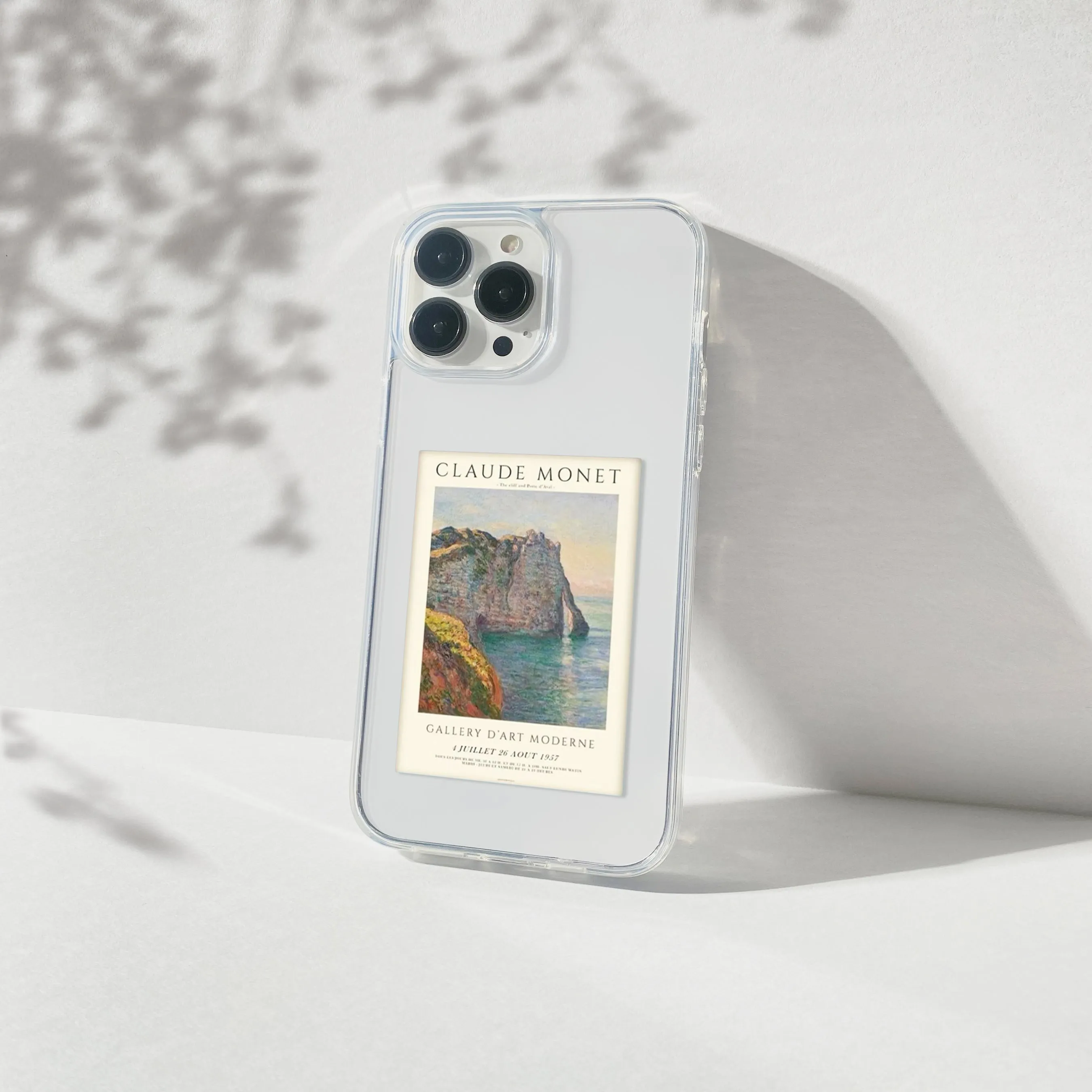 Claude Monet Gallery Aesthetic Polaroid Silicone Clear Case Stylish Shape Glossy Look