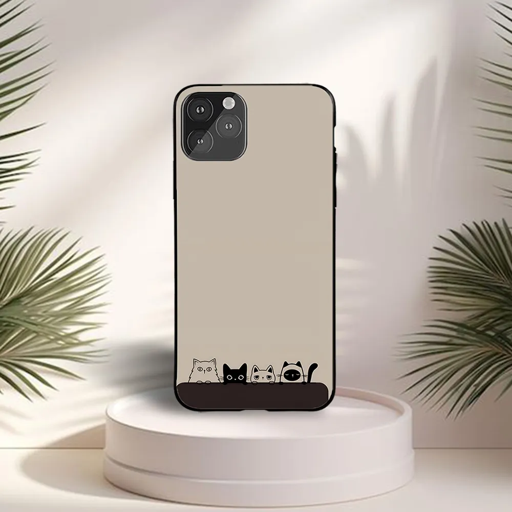 Cat Family Printed Protective Case Premium Style