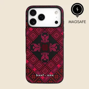 Black Tatreez Threads MagSafe iPhone Case Non Slip Surface High End Look