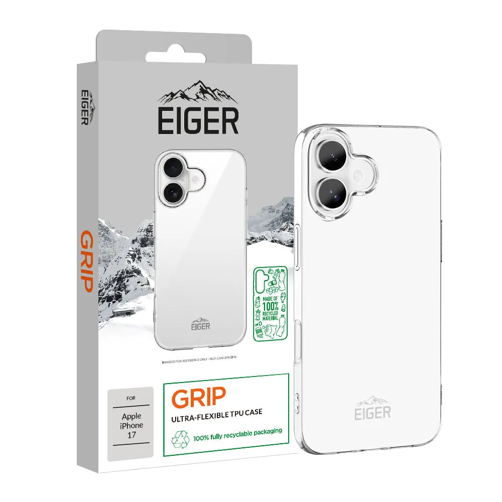Eiger Grip Case GRS for Apple iPhone 17 in Clear Rugged Edge Texture Ultra Slim
