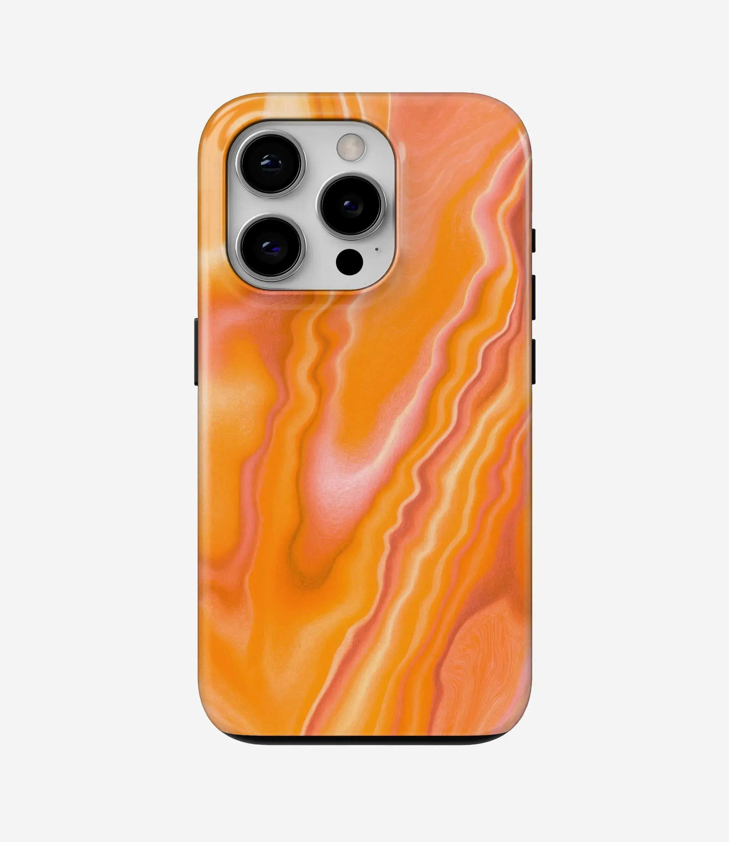 Tangerine Agate Glossy Armoured Case Hybrid Edge Finish Sleek Build