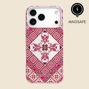 3D Effect Impact Resistant Tatreez Threads MagSafe iPhone Case
