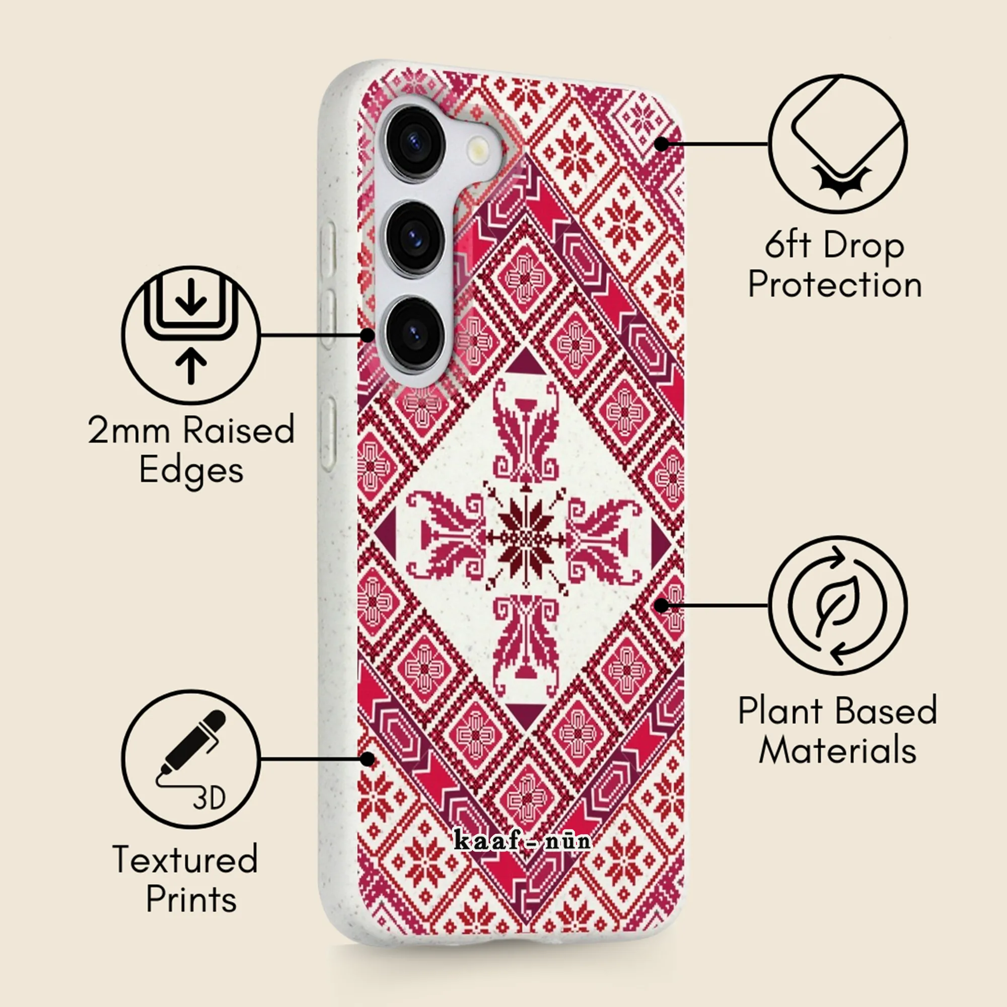 Protective Layer Tatreez Threads MagSafe Samsung Phone Case