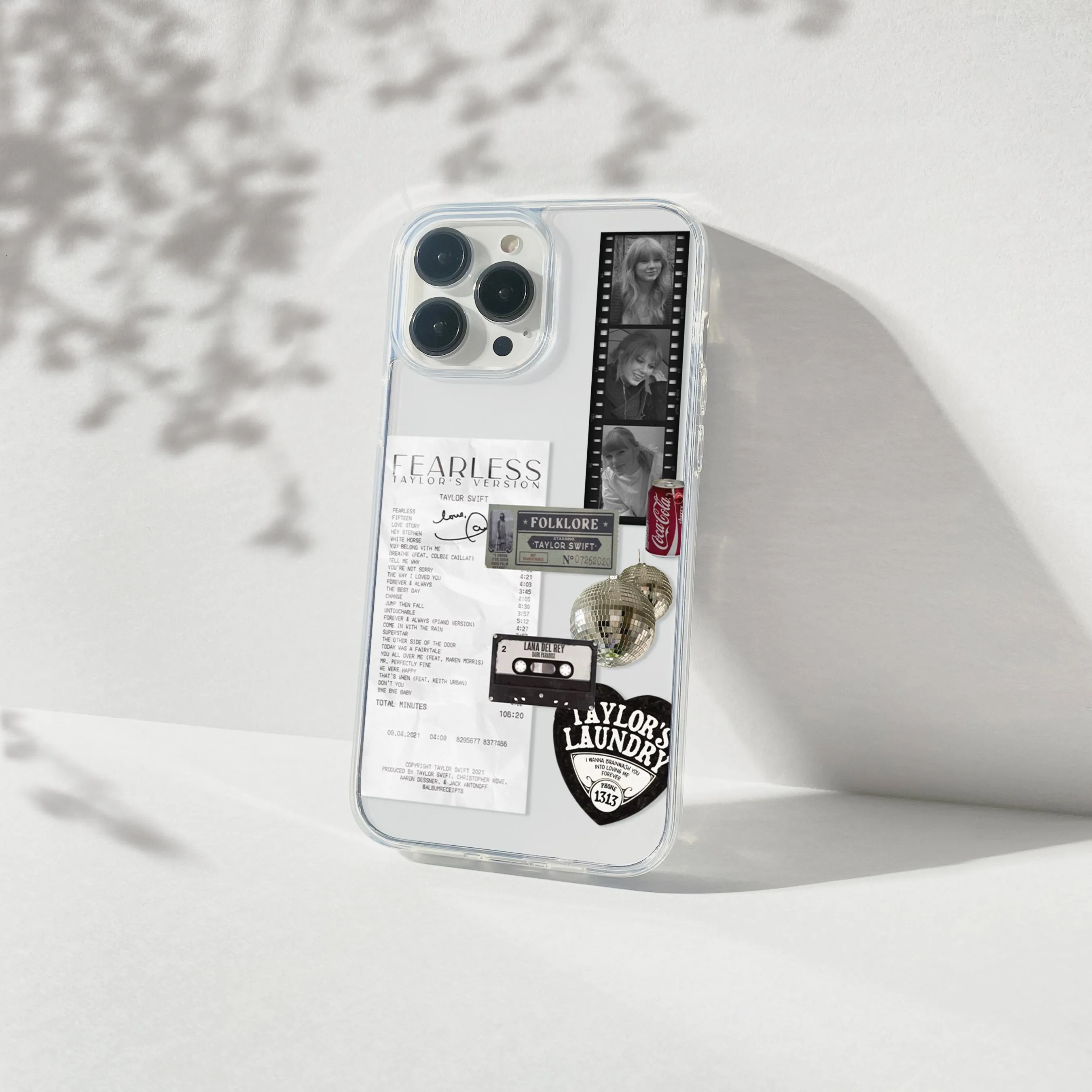 Clear Design Outdoor Design Taylor Swift Fearless Aesthetic Silicone Clear Case