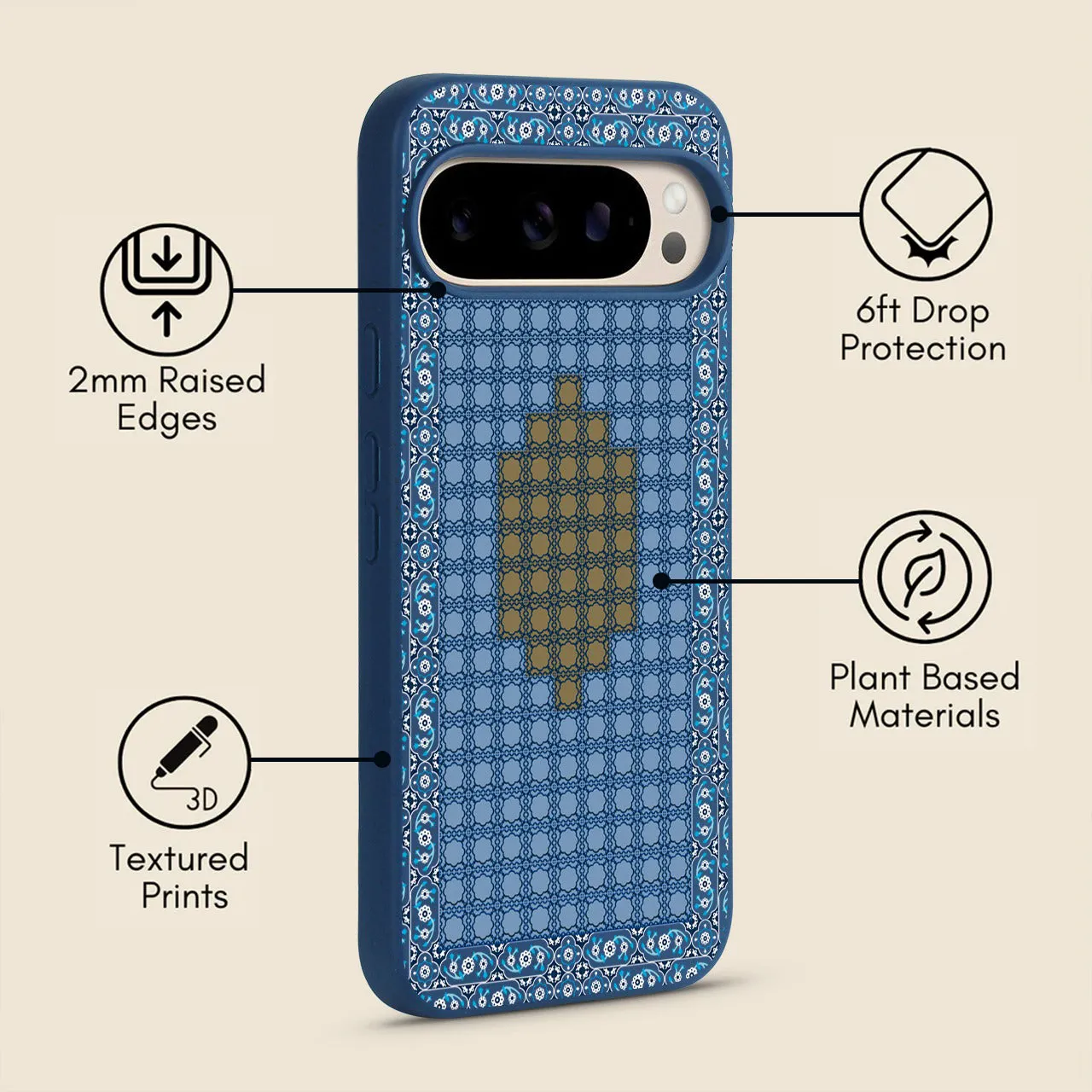 The Blessed Land Aqsa Google Pixel Case Smooth Grip Water shield