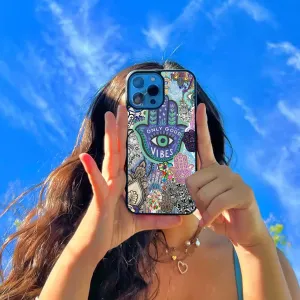 Soft Interior Matte Protection Good Vibes Pattern Printed Phone case