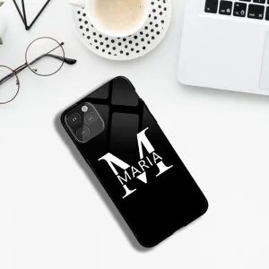 Soft Edge Texture Modern Surface Design Initial Name Glossy Protective Case