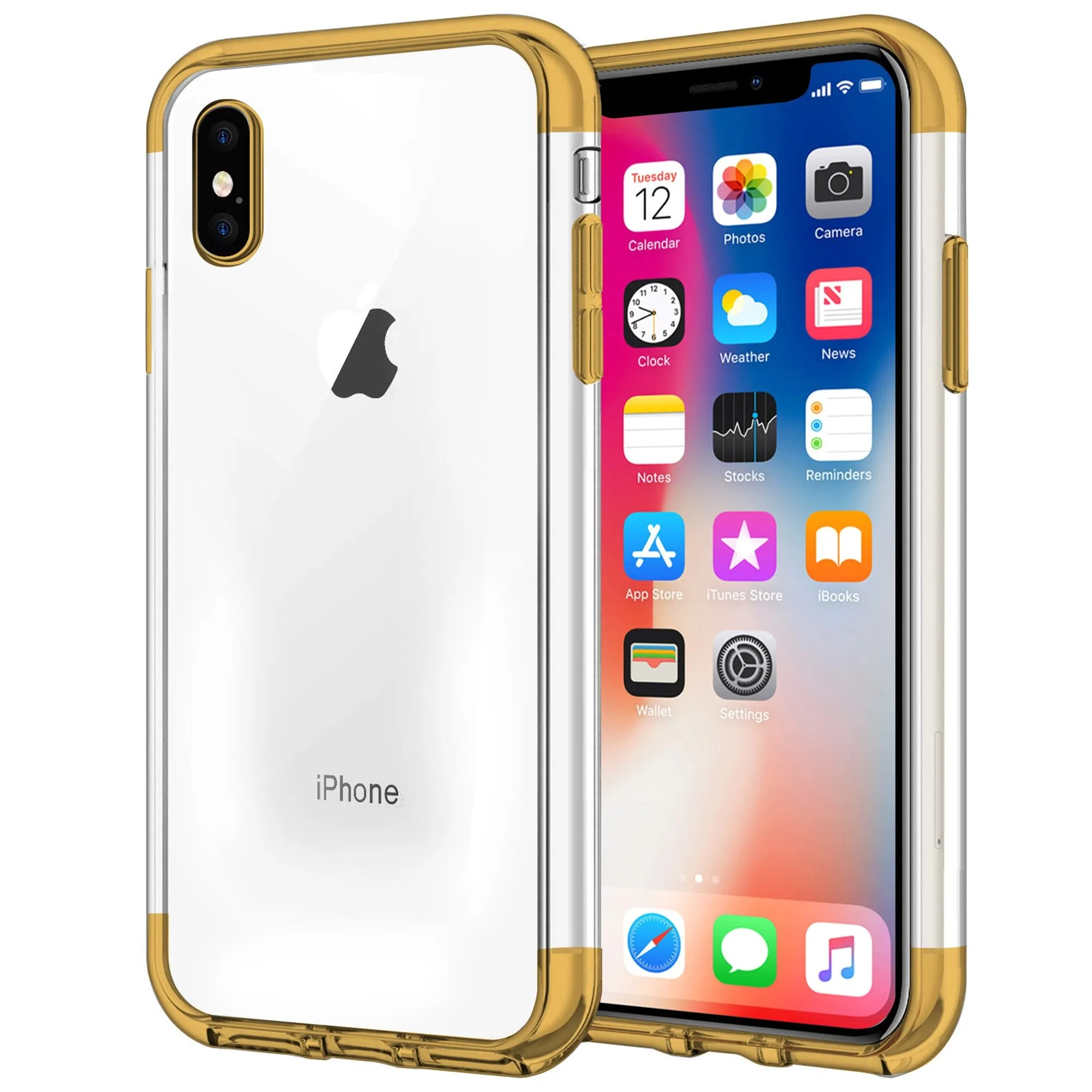 Cases for iPhone X Shock Proof Soft TPU Silicone Phone Clear Slim Cover Tough Grip Minimal Touch