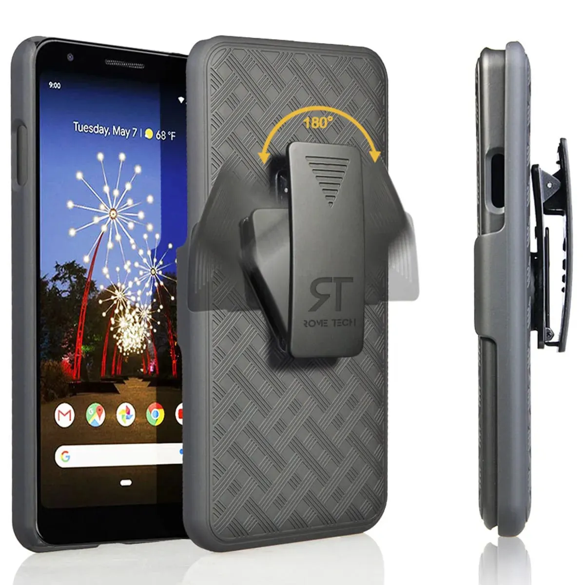 Matte Protection Premium Texture Design Google Pixel 3a Belt Clip Holster Phone Case