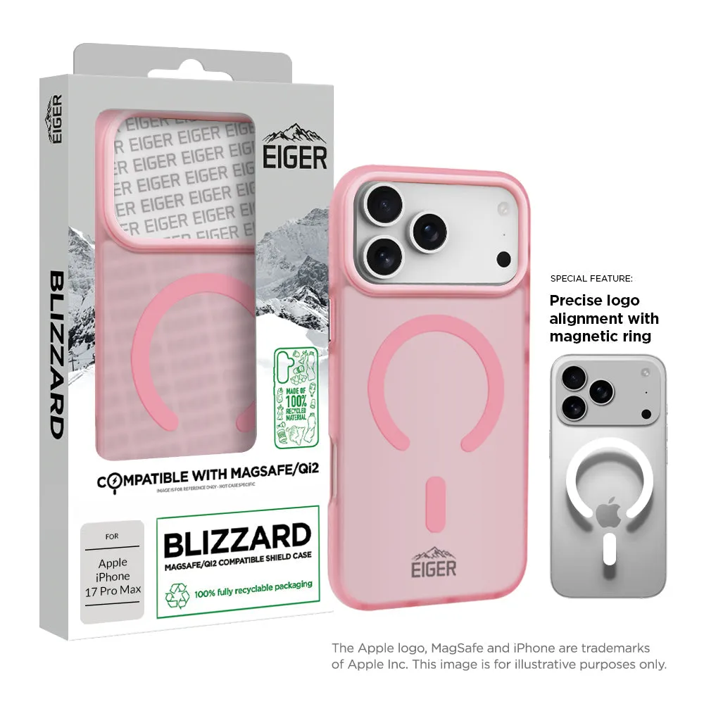 Matte Coating Finish Durable Build Quality Eiger Blizzard Magsafe Case GRS for Apple iPhone 17 Pro Max in Pink