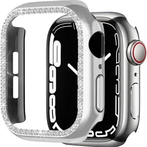 Secure fit Work Apple Watch 7 Diamond PC Hard Case 41mm (Silver)