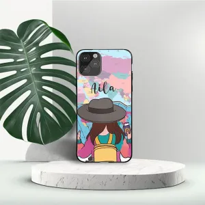 Travel Far Enough to Meet Yourself Name Case Elegant Appearance Soft Grip Layer