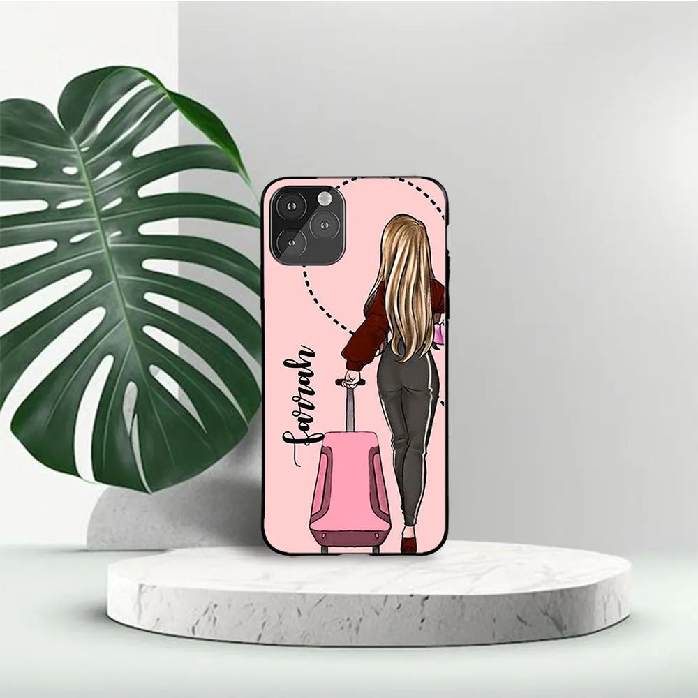 Travelling Girl Name Case Rugged Frame Design