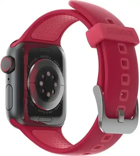 Comfort Grip Texture Otterbox Apple Watch Silicone Strap (Red)