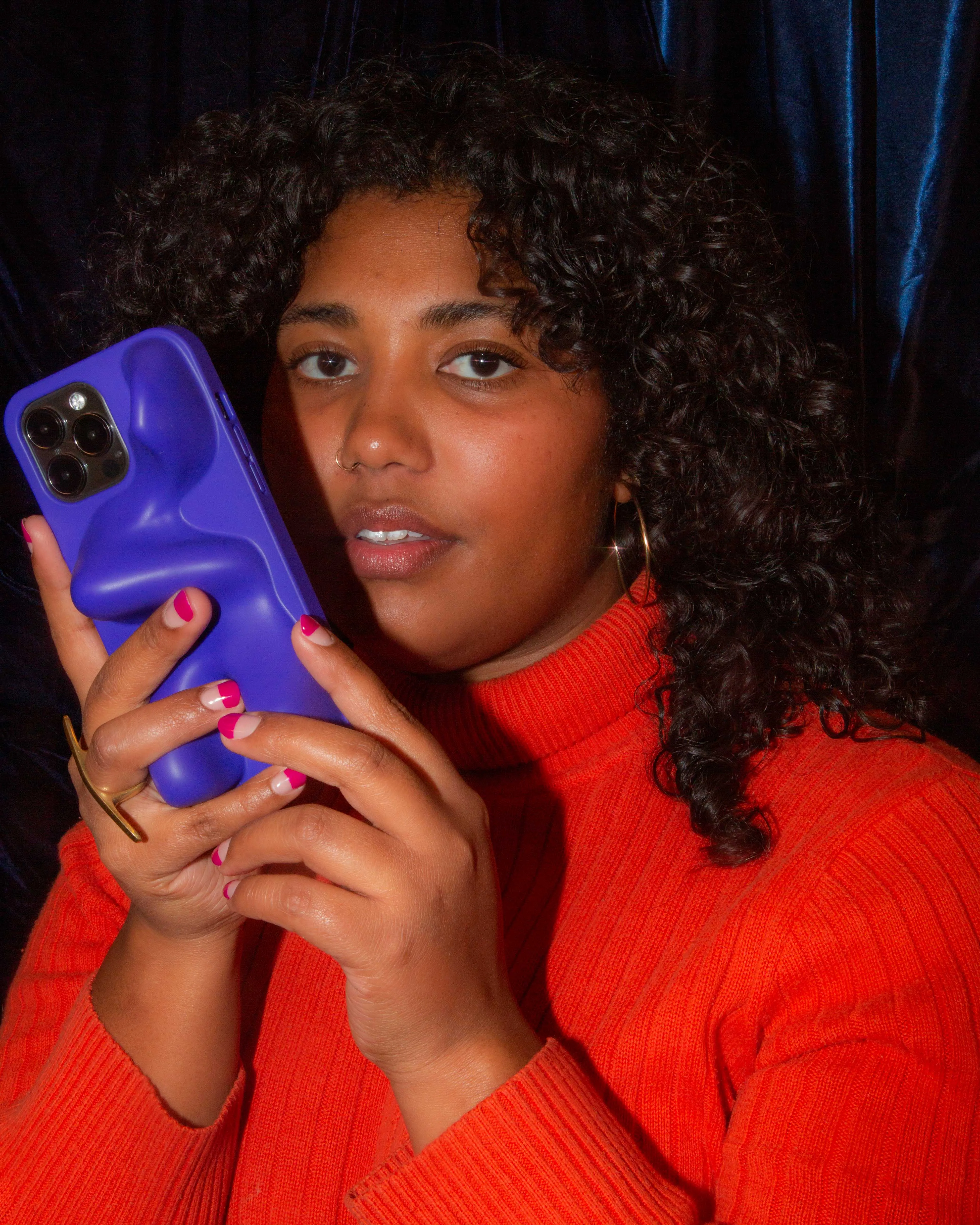 Modern Grip Texture Elegant Comfort WAREHOUSE SALE: Ishi Phone Case in Cobalt