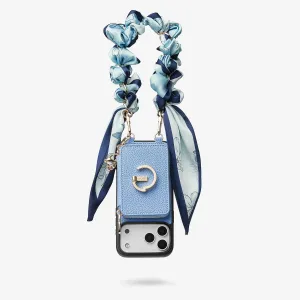 Silk Flair Set- Lychee Magnetic Phone Case with Wallet & Silk Chain easy installation