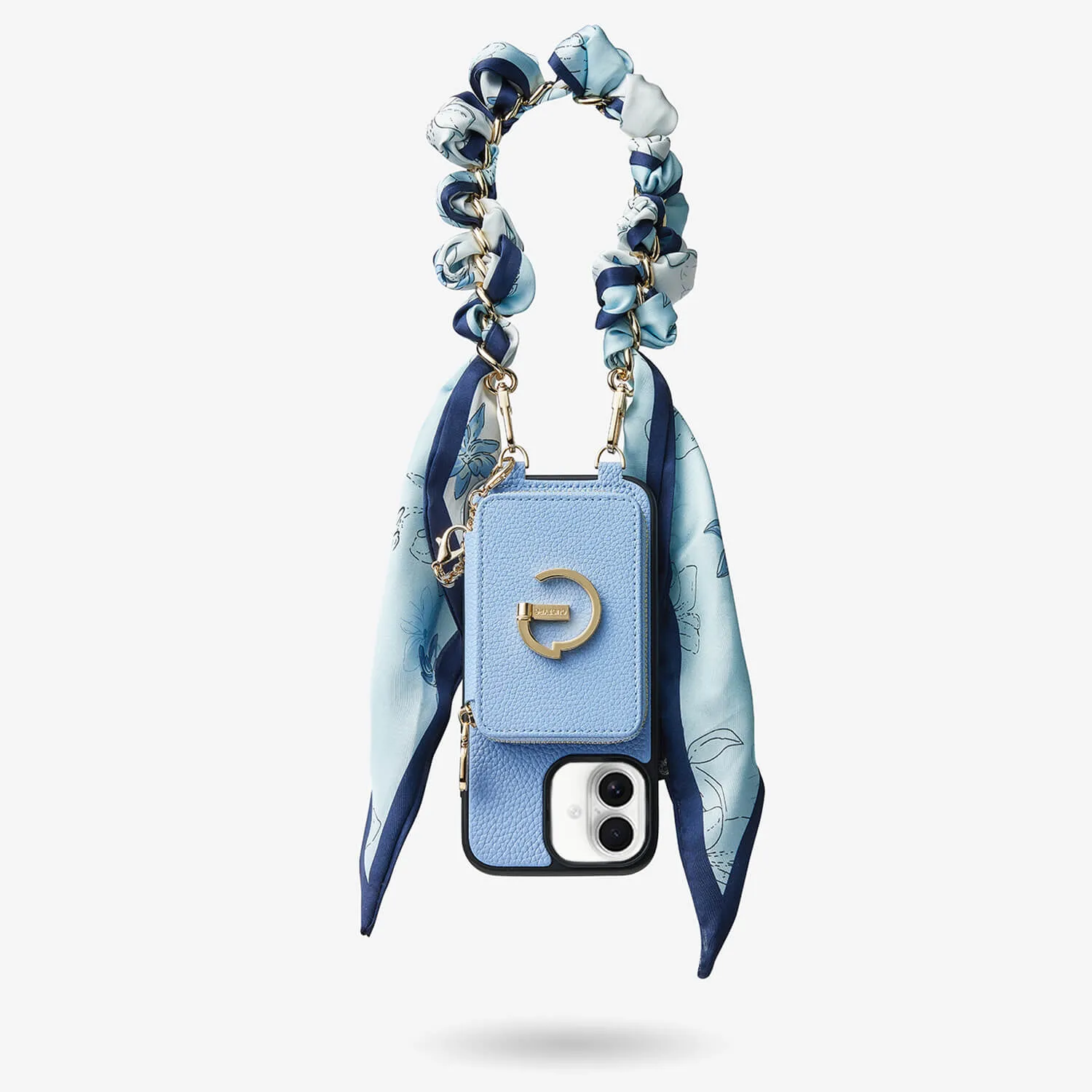 Silk Flair Set- Lychee Magnetic Phone Case with Wallet & Silk Chain Durable Build Quality