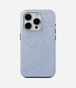 Polished Layer Blue Spiral Lines Glossy Armoured Case